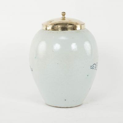 Delft Blue and White St Domingo Tobacco Jar