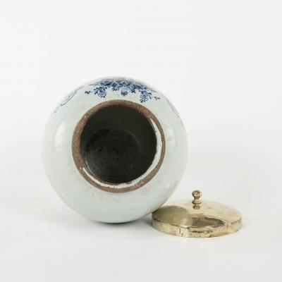 Delft Blue and White St Domingo Tobacco Jar