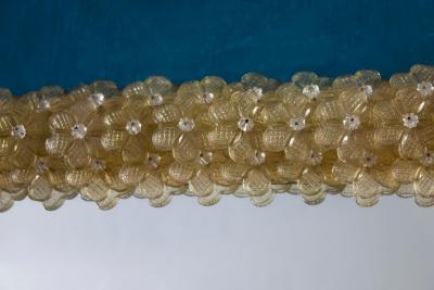 Delicious Gold Flower Murano Glass Mirror 1970