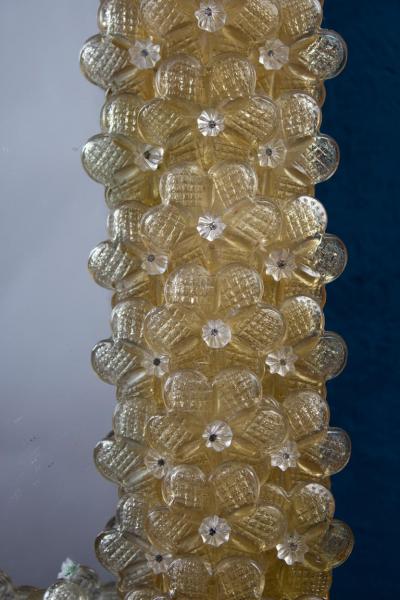 Delicious Gold Flower Murano Glass Mirror 1970