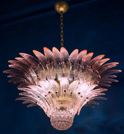 Delicious Pink Murano Palmette Chandelier