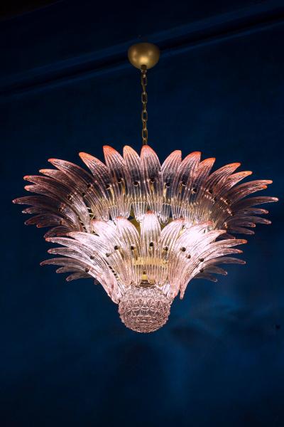 Delicious Pink Murano Palmette Chandelier