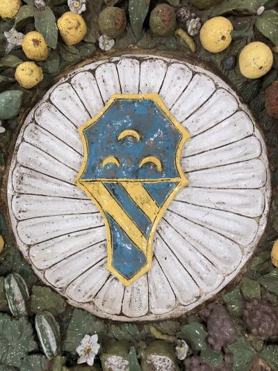 Della Robbia Large Della Robbia Style glazed Terracotta Tondo Decorative Wall Sculpture