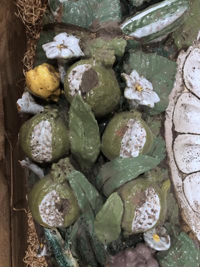 Della Robbia Large Della Robbia Style glazed Terracotta Tondo Decorative Wall Sculpture