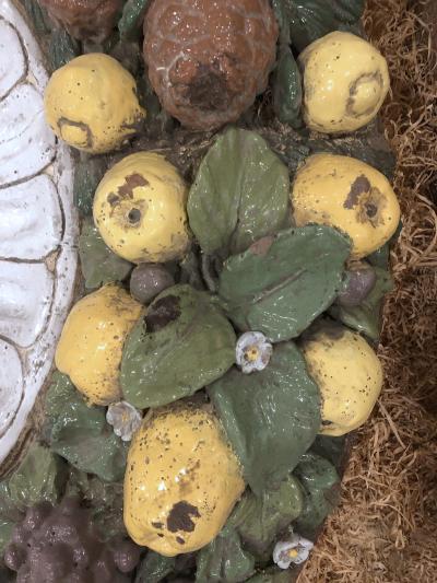 Della Robbia Large Della Robbia Style glazed Terracotta Tondo Decorative Wall Sculpture