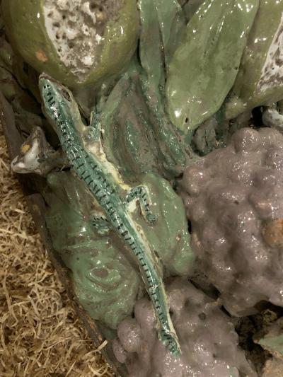 Della Robbia Large Della Robbia Style glazed Terracotta Tondo Decorative Wall Sculpture