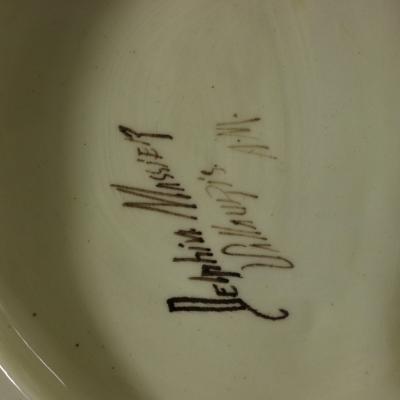 Delphin Massier Majolica Cockerel Rooster Vase