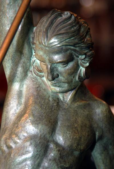Demetre Haralamb Chiparus Chiparus The Hunter Large Art Deco Sculpture with Panther 1930