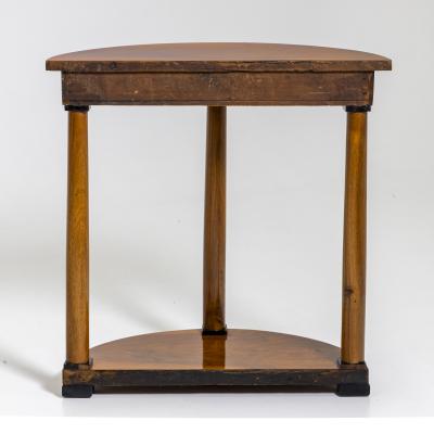 Demi Lune Console Table in Walnut Germany 19th Century