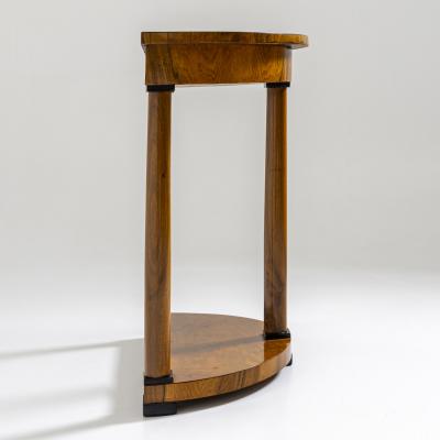 Demi Lune Console Table in Walnut Germany 19th Century
