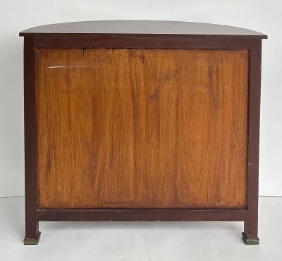 Demi lune Console Cabinet with Inlays and Embellished with Painted Decorations