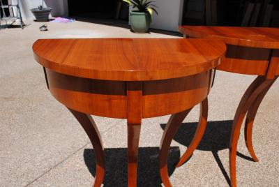 Demilune sidetables consoles biedermeier deco