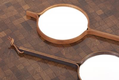 Den Permanente 1 of 4 Wall or Hand Mirror by Bech Starup for Den Permanente Copenhagen