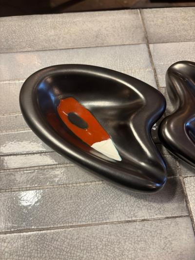 Denise Peter Orlando pair of pocket trays by Orlando Peter Circa 1960s Vallauris