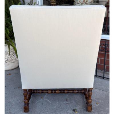Dennis Leen 18th C Style Dennis Leen Wingback Arm Chair W Nancy Corzine Upholstery