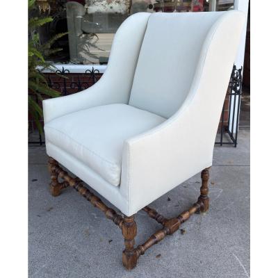 Dennis Leen 18th C Style Dennis Leen Wingback Arm Chair W Nancy Corzine Upholstery