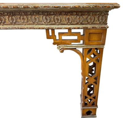 Dennis Leen Dennis Leen Chinese Chippendale Mahogany Giltwood Dining Table