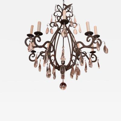 Dennis Leen Dennis Leen Formations Iron Crystal Chandelier
