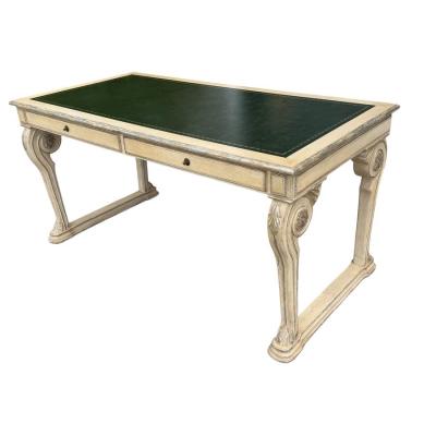 Dennis Leen Dennis Leen Regency Style Painted Leather Top Writing Table Desk