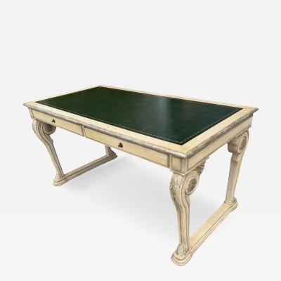 Dennis Leen Dennis Leen Regency Style Painted Leather Top Writing Table Desk
