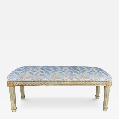 Dennis Leen Dennis Leen for Formations Furniture Neoclassical Cut Velvet Bench
