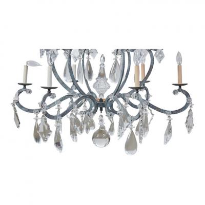 Dennis Leen Dennis Leen for Formations Wrought Iron Crystal Chandelier