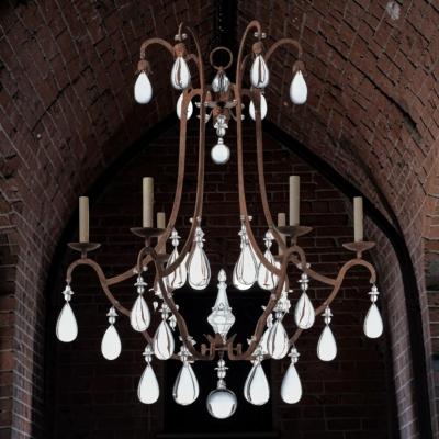 Dennis Leen Dennis and Leen Formations French Crystal Primitive Chandelier