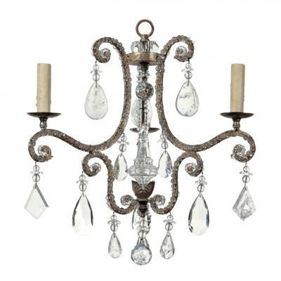 Dennis Leen Dennis and Leen Formations Powder Room French Crystal Chandelier