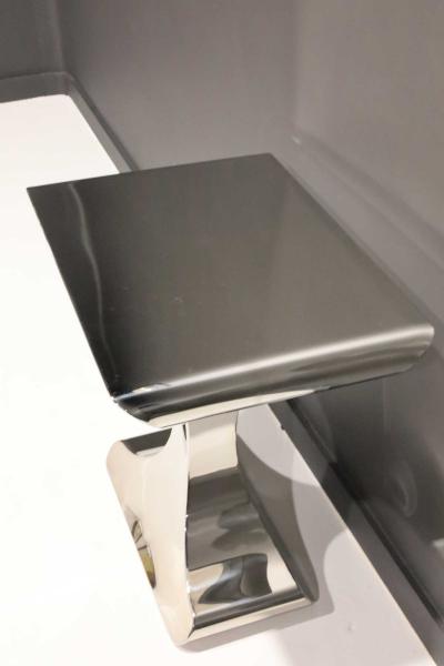 Derya Akdurak Megaron Side or Console Table in Lustrous Chrome Finish