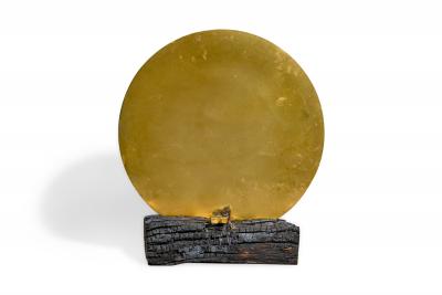 Dessislava Madanska Continental Contemporary Brass Mirror Candle Holder