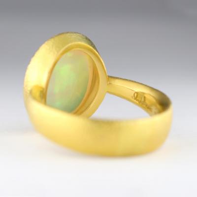 Devta Doolan Fine Mexican Crystal Opal 22k Gold One of a Kind Ring Devta Doolan 2024