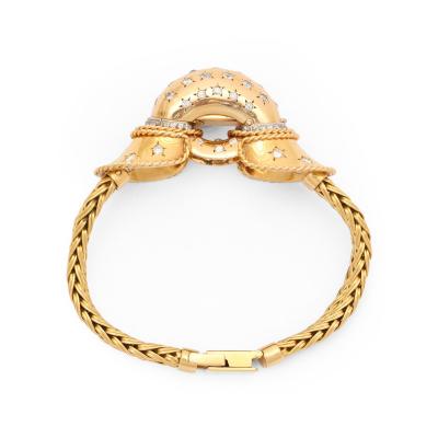 Diamond 18K Gold Watch by Cartier Paris circa 1947
