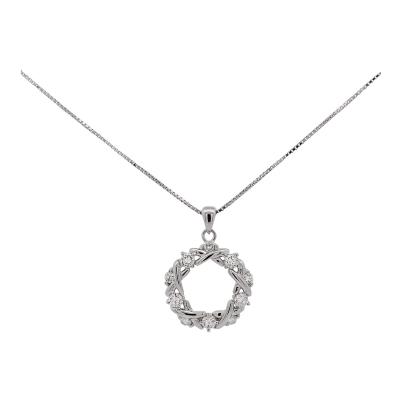 Diamond Crown of Thorns Platinum Pendant Necklace