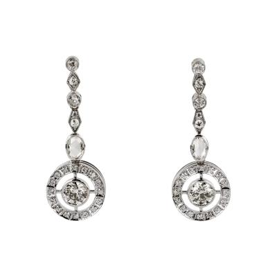 Diamond Earrings In 18k White Gold 21st Century