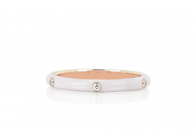 Diamond Enamel Stacking Rings
