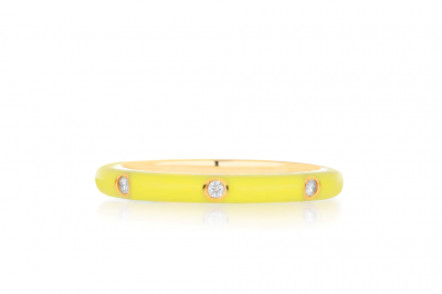 Diamond Enamel Stacking Rings