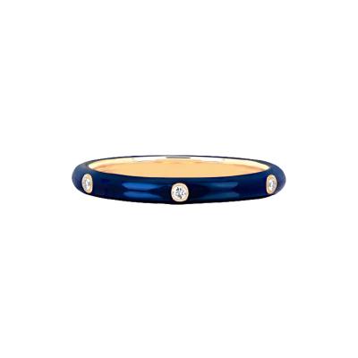 Diamond Enamel Stacking Rings