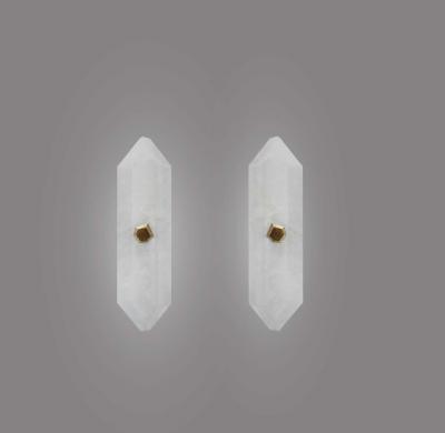Diamond Form Rock Crystal Sconces by Phoenix