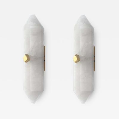 Diamond Form Rock Crystal Sconces by Phoenix