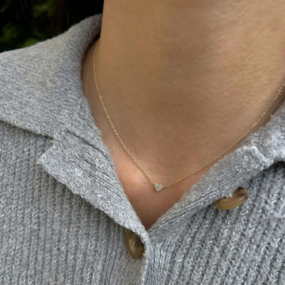 Diamond Mini Heart Gold Necklace