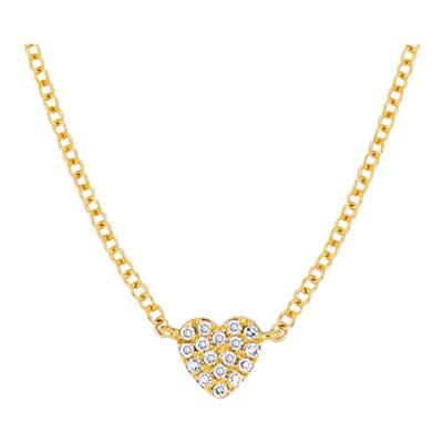 Diamond Mini Heart Gold Necklace