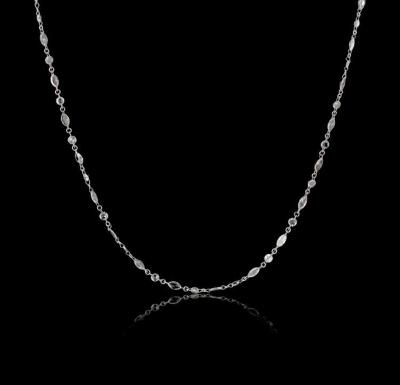Diamond Set Platinum Chain