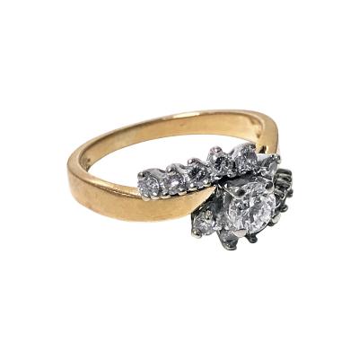 Diamond twist design 14K Ring