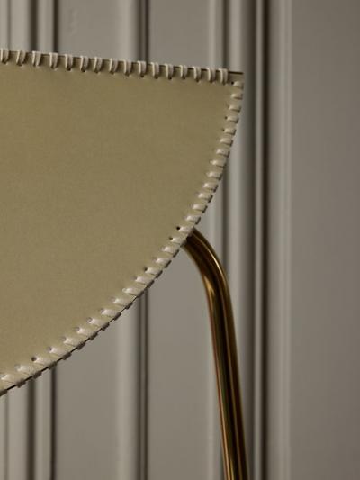 Diego Mardegan Floor Lamp in Marble Brass and paper by Diego Mardegan