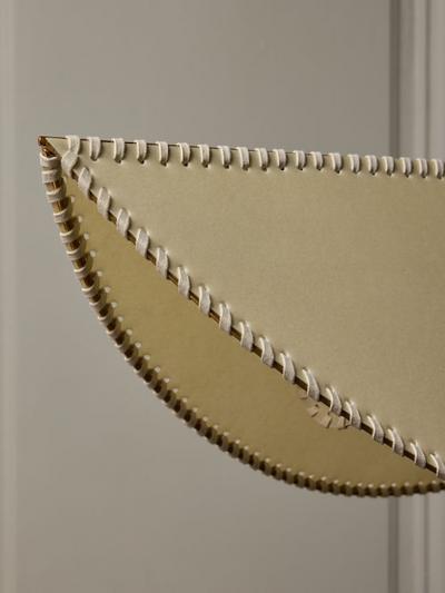 Diego Mardegan Floor Lamp in Marble Brass and paper by Diego Mardegan