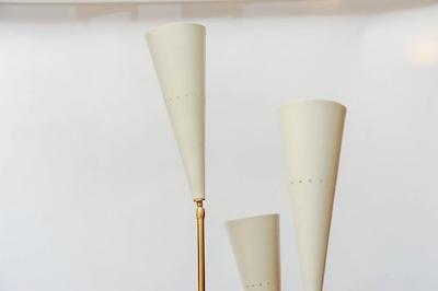 Diego Mardegan Travertine and Brass Midcentury Style Floor Lamp by Diego Mardegan
