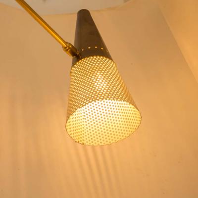 Diego Mardegan VINTAGE BRASS AND IVORY COLOUR SHADES CEILING LIGHT