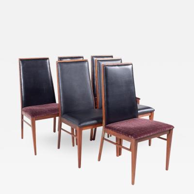 Dillingham Mid Century Highback Walnut Dining Chair Set of 6