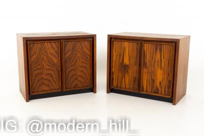 Dillingham Mid Century Pecky Cyprus Nightstands A Pair