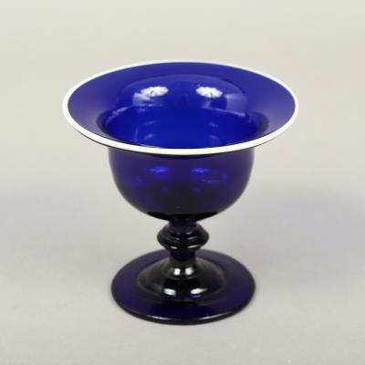 Diminutive Cobalt Blue Blown Glass Compote